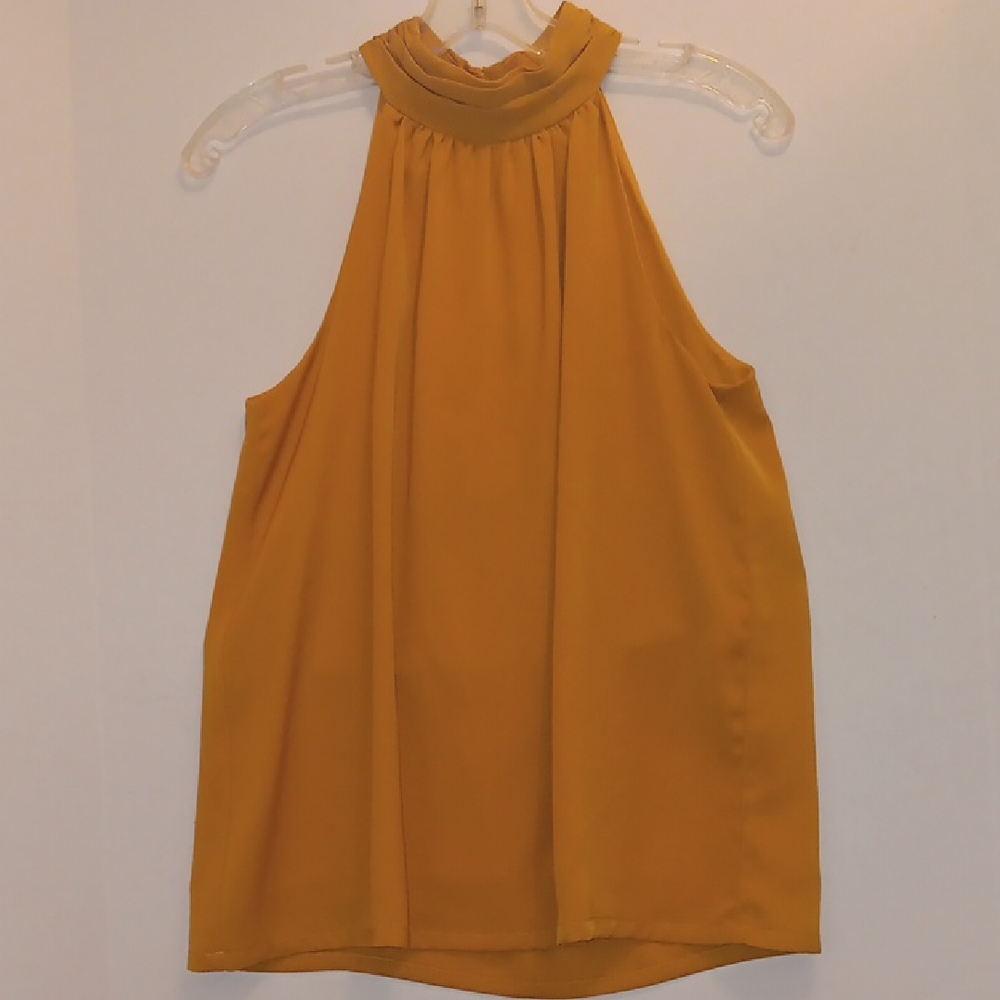 YELLOW  HALTER TOP